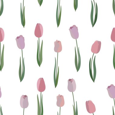 Soğuk renklerde laleler. Çiçek desenli, süslü çiçekler..