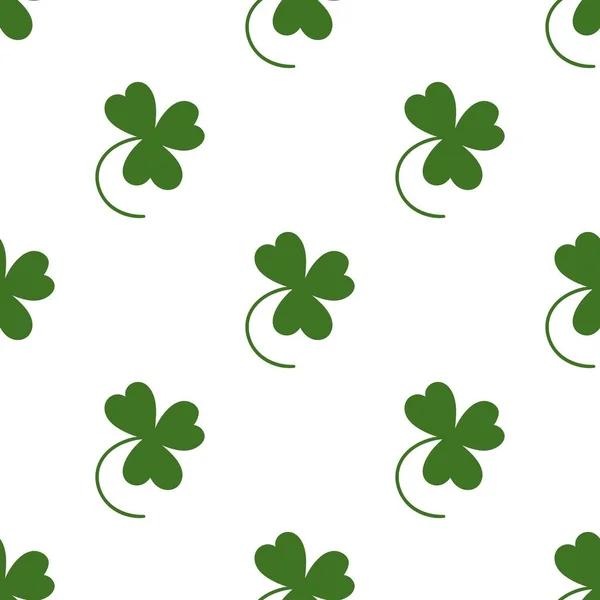 Shamrock Geht Folk Nahtlose Muster Floraler Hintergrund Mit Kleeblatt — Stockvektor