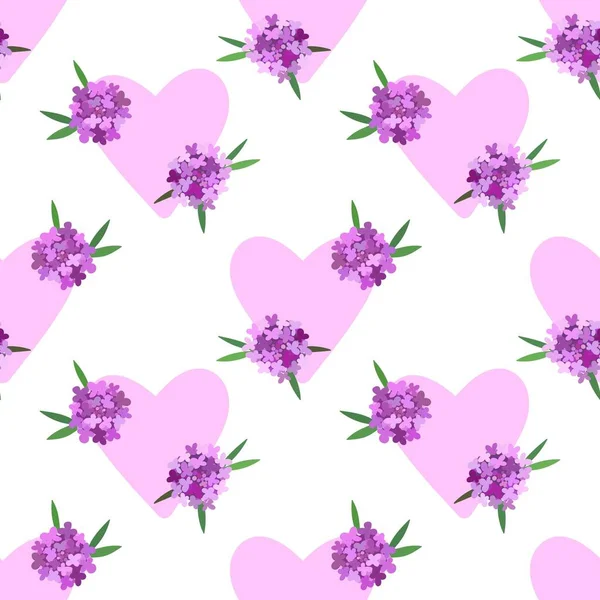 Joli Iberis Motif Floral Sans Couture Avec Des Fleurs Jardin — Image vectorielle