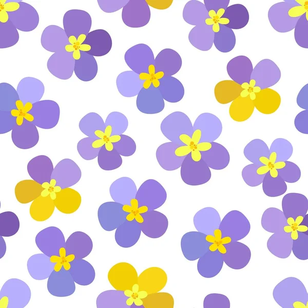 Abstraktes Nahtloses Muster Mit Violetten Blüten — Stockvektor