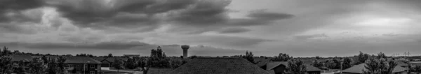 Panoramic view from the rooftop showing skyline of a midwest American suburb — Stock Photo, Image