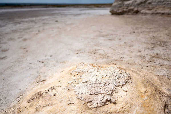 Närbild Kalksten Vid Monument Rocks Grove County Kansas Den Krita — Stockfoto