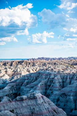 Güney Dakota 'daki Badlands Ulusal Parkı' nda kaya oluşumları. - Evet. - Evet. Yüksek kalite fotoğraf