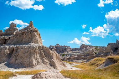 Güney Dakota 'daki Badlands Ulusal Parkı' nda kaya oluşumları. - Evet. - Evet. Yüksek kalite fotoğraf