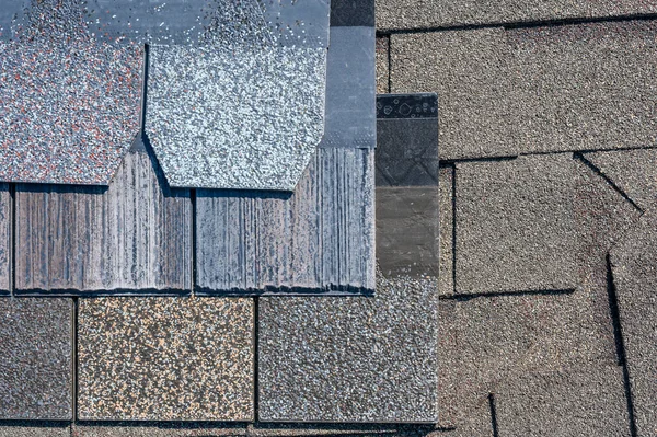 Assorted Selection Synthetic Roof Shingles Pick New Style High Quality — Fotografia de Stock