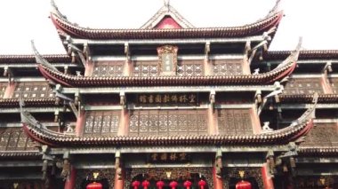 Chengdu 'daki Wenshu manastırı ve kütüphanesi.