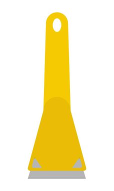 Çamuru temizlemek için bıçağı olan bir mutfak kazıyıcısı..