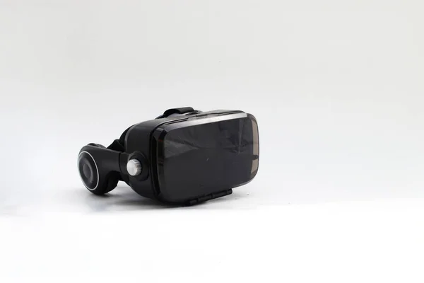 Close View Black Box Virtual Reality Glasses Isolated White Background — Stock Photo, Image