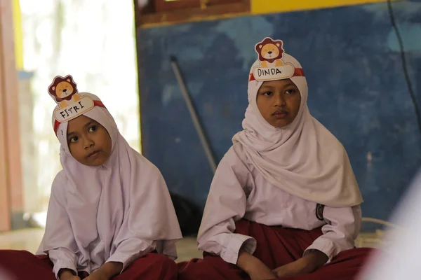 Purwakarta Westjava Indonesien September 2019 Indonesische Grundschüler Weiß Roten Uniformen — Stockfoto