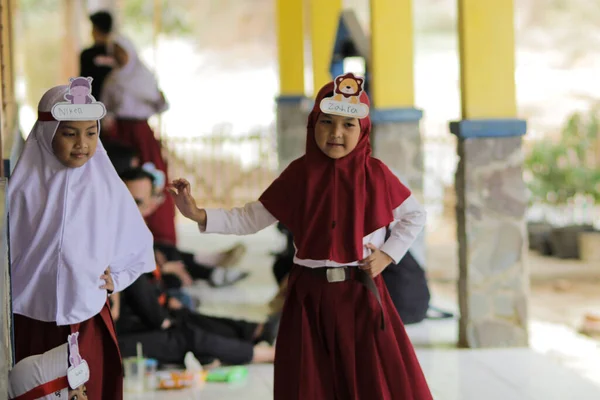 Purwakarta West Java Indonezja Września 2019 Indonezyjski Uczeń Szkoły Podstawowej — Zdjęcie stockowe