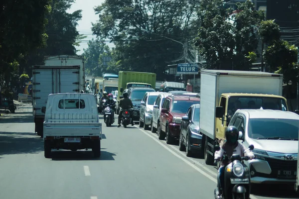 Bandung West Java Indonésia Dezembro 2019 Tráfego Rua Principal Cidade — Fotografia de Stock