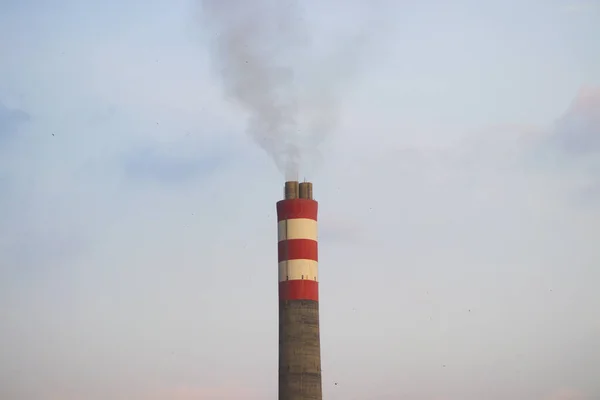 Sukabumi Java Ocidental Indonésia Agosto 2021 Vista Paisagem Poluição Fumaça — Fotografia de Stock
