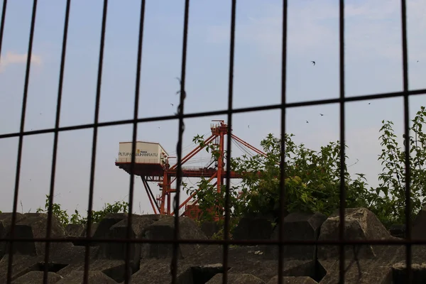 Sukabumi West Java Indonesië Augustus 2021 Landschap Van Kolengestookte Stoomcentrale — Stockfoto