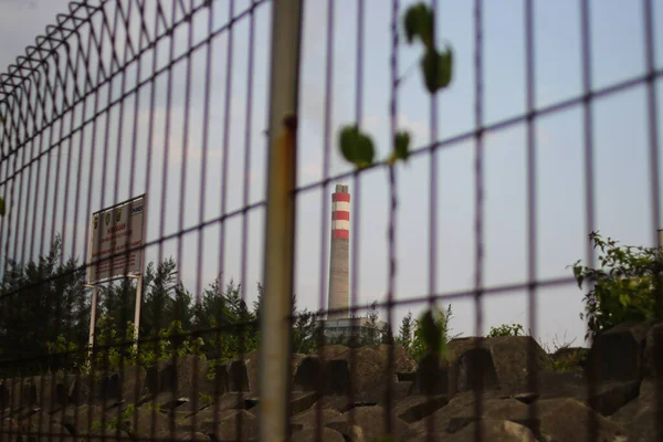 Sukabumi Westjava Indonesien August 2021 Landschaftsaufnahme Der Rauchverschmutzung Aus Einem — Stockfoto