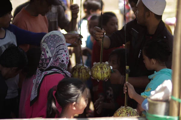 Sukabumi West Java Indonesië Augustus 2020 Indonesische Kinderen Spelen Traditionele — Stockfoto