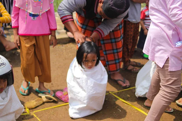 Sukabumi West Java Indonesië Augustus 2021 Een Groep Indonesische Kinderen — Stockfoto