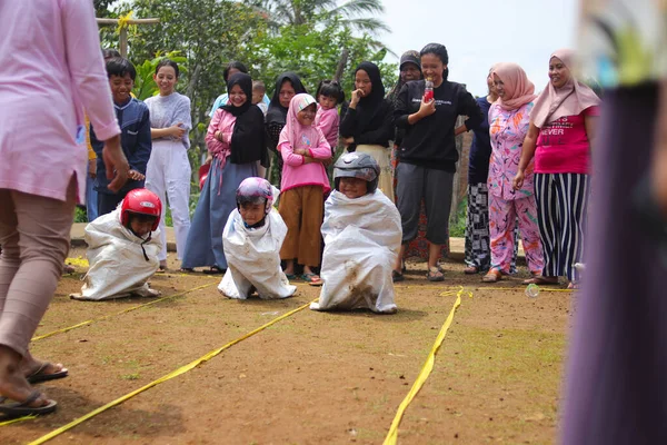 Sukabumi West Java Indonesië Augustus 2021 Een Groep Indonesische Kinderen — Stockfoto