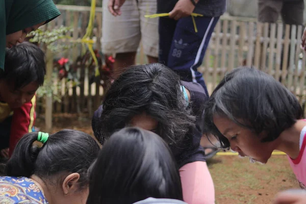 Sukabumi West Java Indonesië Augustus 2021 Een Groep Indonesische Kinderen — Stockfoto