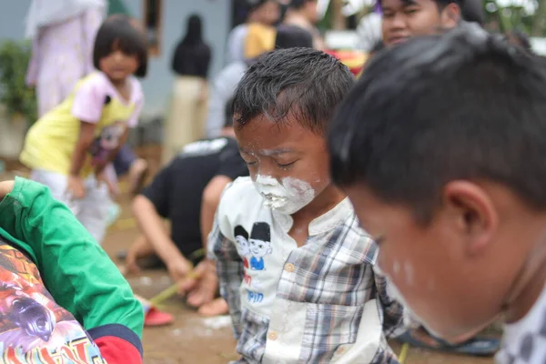 Sukabumi West Java Indonesië Augustus 2021 Een Schattig Indonesisch Jongensgezicht — Stockfoto