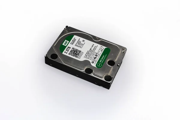 Sukabumi Indonesia June 2021 Internal Hard Disk Green Terabyte Capacity — Stock Photo, Image