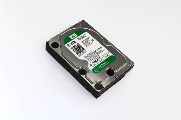 Sukabumi Indonesia June 2021 Internal Hard Disk Green Terabyte Capacity — Stock Photo, Image