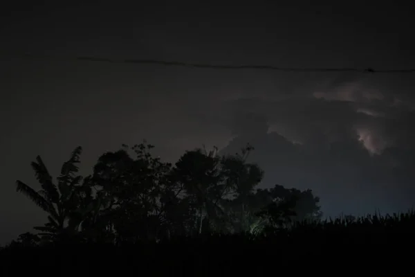Камболонімські Хмари Штормовими Хмарами Громом Вночі Типи Хмарних Зображень — стокове фото