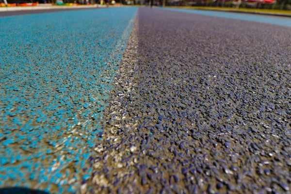 Modrobílá Textura Běžecké Dráhy — Stock fotografie