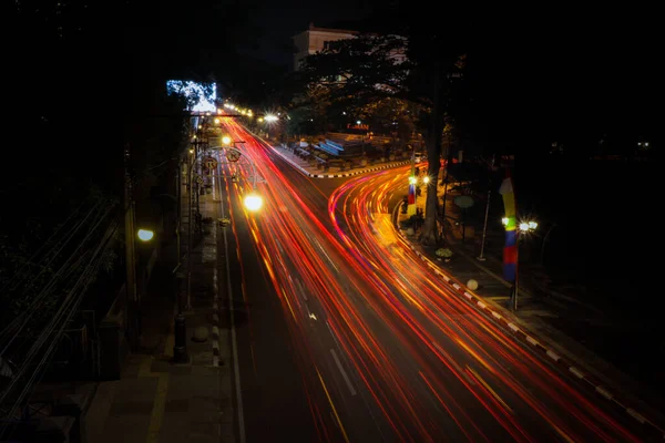 Bandung West Java Indonesia Szeptember 2019 Jalan Merdeka Bandung Éjjel — Stock Fotó