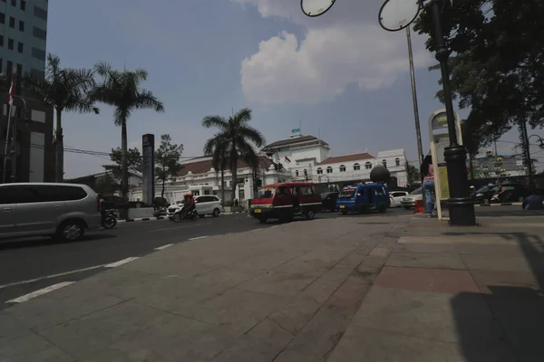 Bandung West Java Indonesia 2019 Traffic Asia Afrika Street Bandung — 스톡 사진