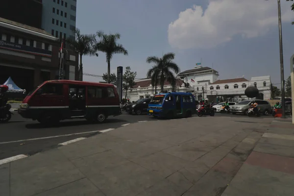 Bandung West Java Indonesia September 2019 Traffic Asia Afrika Street — Stock Photo, Image