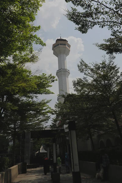 Bandung Westjava Indonesien September 2019 Der Turm Der Großen Moschee — Stockfoto