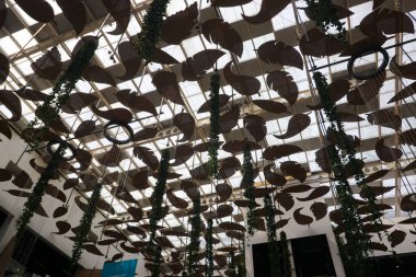 Bandung City 'deki Modern Alışveriş Merkezi, Endonezya Yaprak şekilli çatısı ve dekoratif sarmaşıkları olan Yeşil İnşaat Konsepti