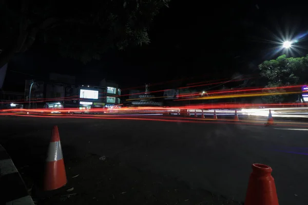 Sukabumi West Java Indonesien Februari 2021 Nattlandskap Vid Sukabumi Stad — Stockfoto