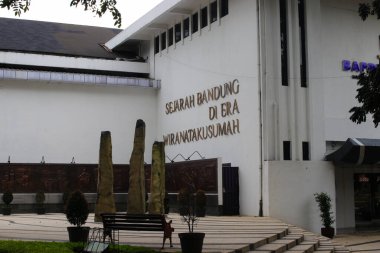 Bandung, Batı Java, Endonezya - 11 Ocak 2022: Bandung Tarihi Parkı veya Taman Sejarah Bandung Bandung Bandung 'un arkasındaki tematik parklardan biridir..
