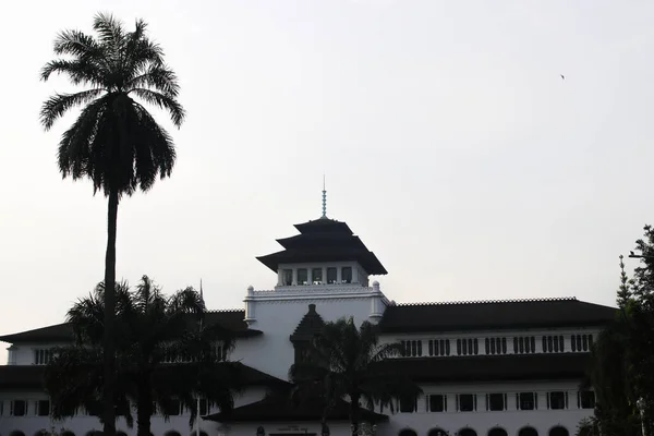 Bandung Java Occidental Indonesia Enero 2022 Paisaje Gedung Sate Con — Foto de Stock