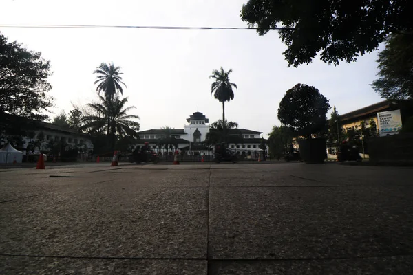 Bandung Java Ocidental Indonésia Janeiro 2022 Paisagem Gedung Sate Com — Fotografia de Stock