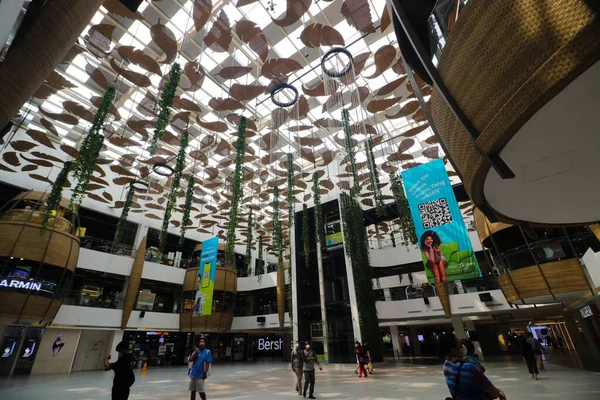 Bandung West Java Indonesia January 2022 Modern Shopping Center Green — Stock Photo, Image