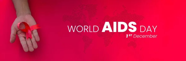 Παγκόσμια Ημέρα Κατά Του Aids Φόντο Αφηρημένη Παγκόσμιο Χάρτη Και — Φωτογραφία Αρχείου