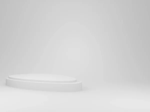 3Dレンダリング白の最小表彰台 — ストック写真