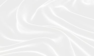 Beyaz soyut dalga arkaplanı. Dalgalı kumaş..