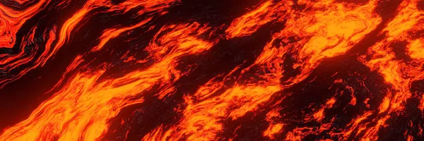 Renderizado Fondo Lava Abstracta Magma Volcánico — Foto de Stock