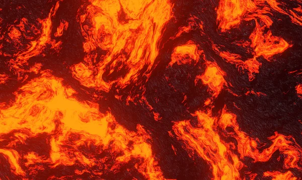 Renderizado Fondo Lava Abstracta Magma Volcánico — Foto de Stock