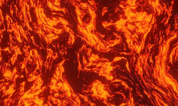 Renderizado Fundo Abstrato Lava Magma Vulcânico — Fotografia de Stock