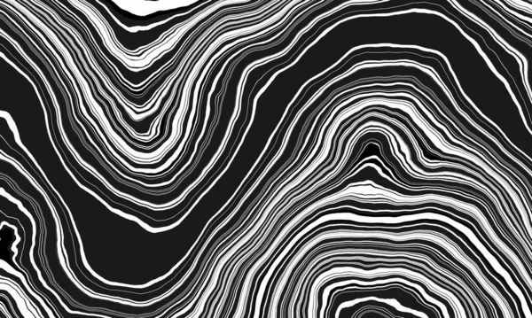 Soyut Siyah Beyaz Tabaka Jeolojik Yapı Kaya Katlama Karşıt Çizgi — Stok fotoğraf