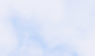 Bulanık beyaz ve mavi bulutlu gökyüzü. 3B oluşturuldu.