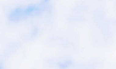 Bulanık beyaz ve mavi bulutlu gökyüzü. 3B oluşturuldu.