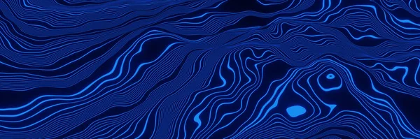 Μπλε Τοπογραφικές Γραμμές Περιγράμματος Αφηρημένο Βουνό Απεικόνιση — Φωτογραφία Αρχείου