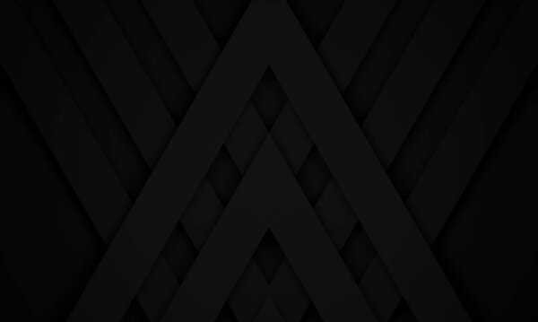 3D rendered abstract black geometric background.