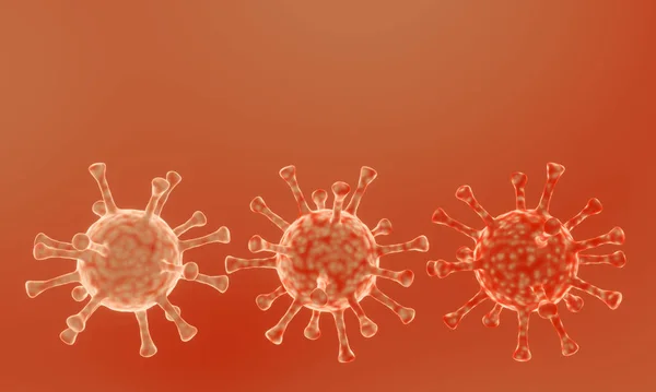 Rendering Microscopic Covid Pandemic Virus Mutation — Stock Photo, Image