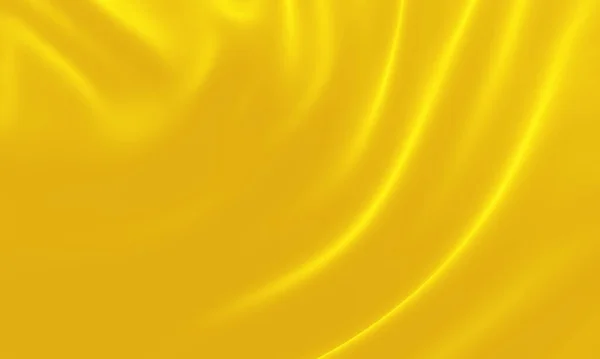 3Dは黄色の波打つ布をレンダリング 概要波背景 — ストック写真